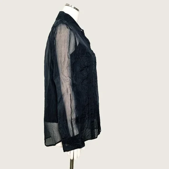 DKNY Silk Blouse with Built-In Tank NWT - Picture 3 of 7